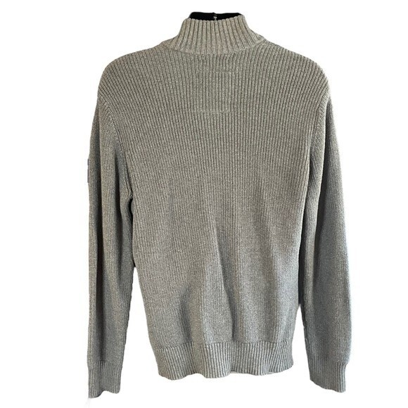 American Rag Gray Knit Cotton 1/4 Button Sweater, Size XL - Picture 4 of 6